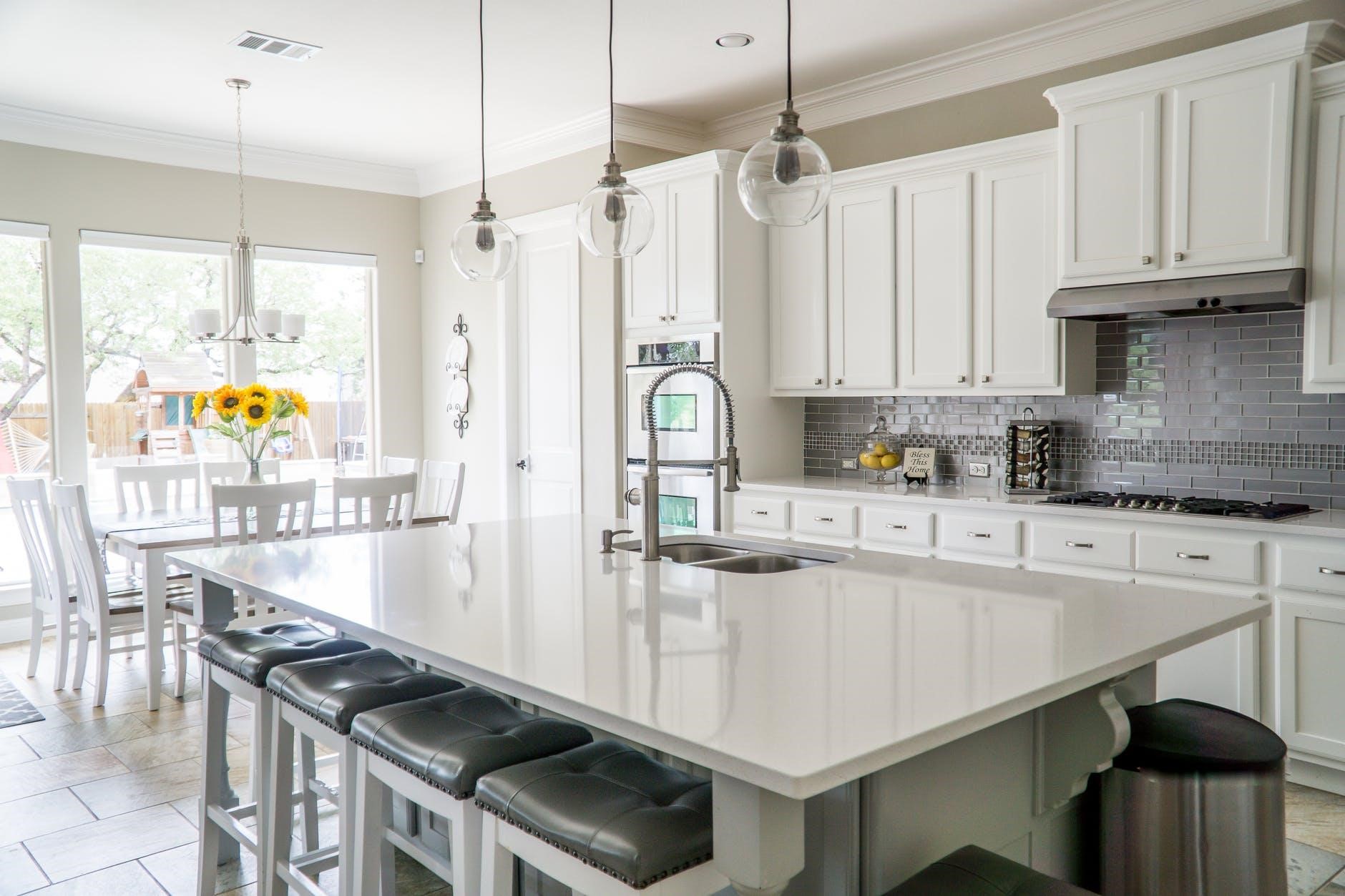 How To Bring Color In While Keeping a White Kitchen Clean